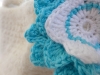 Häkelblume blau